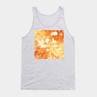 Swirls of Orange and White Tank Top